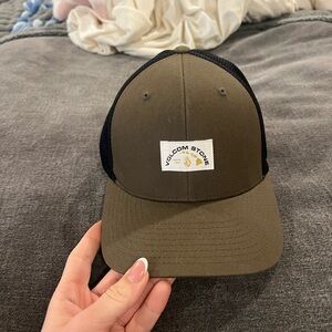 Volcom Olive and Black Trucker Hat